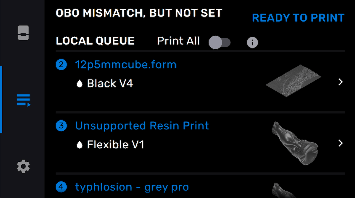 Automatically printing queued prints (Formlabs LFS printers)